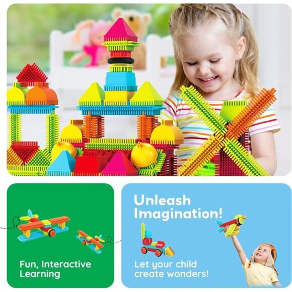 Kids 120pcs Hedgehog Interlocking Building Blocks Tiles Construction Toy Set - Picture 4 of 6